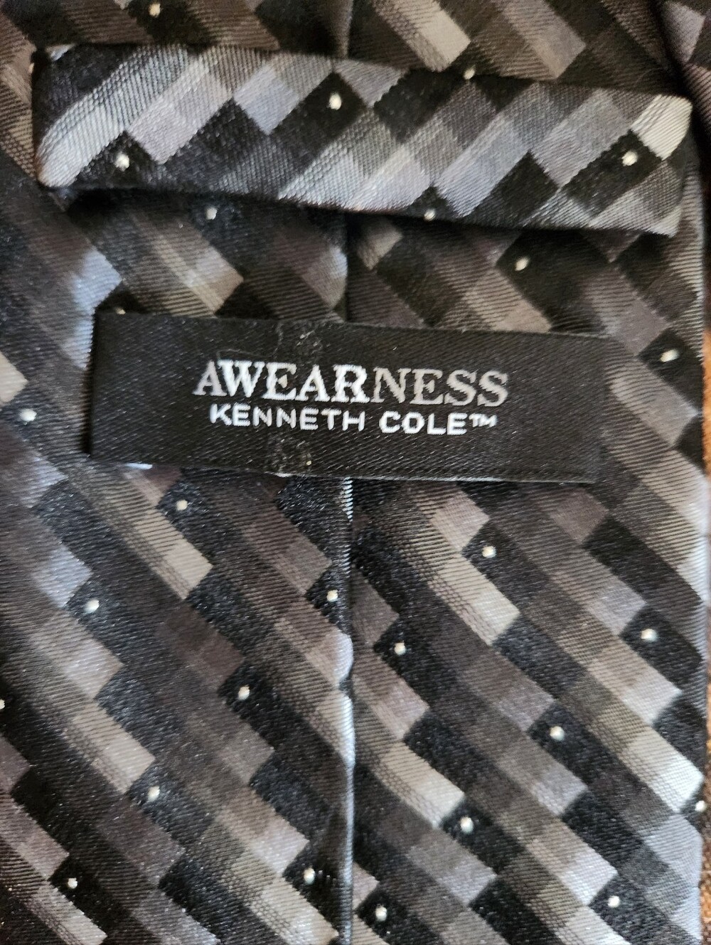 Mens Geometric Silk Blend Neckties New to Vintage Lot of 3 - Picture 7 of 7
